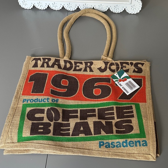 Trader Joe'S Handbags - NWT Trader Joe's Burlap Coffee Beans Tote